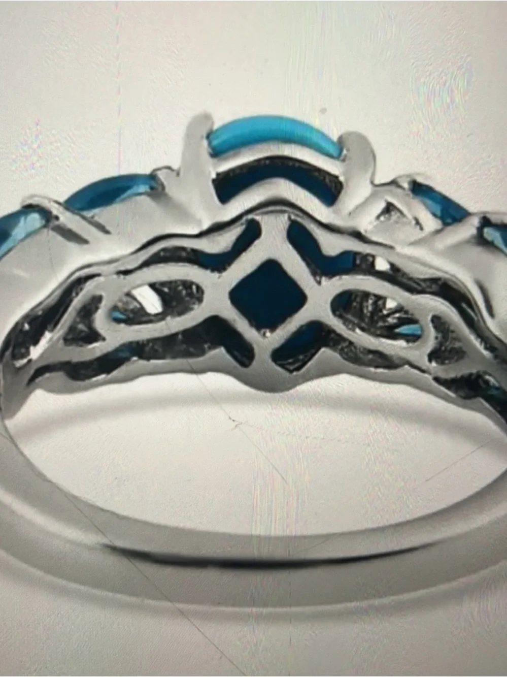 Sleeping Beauty Turquoise & Blue Apatite Band Ring